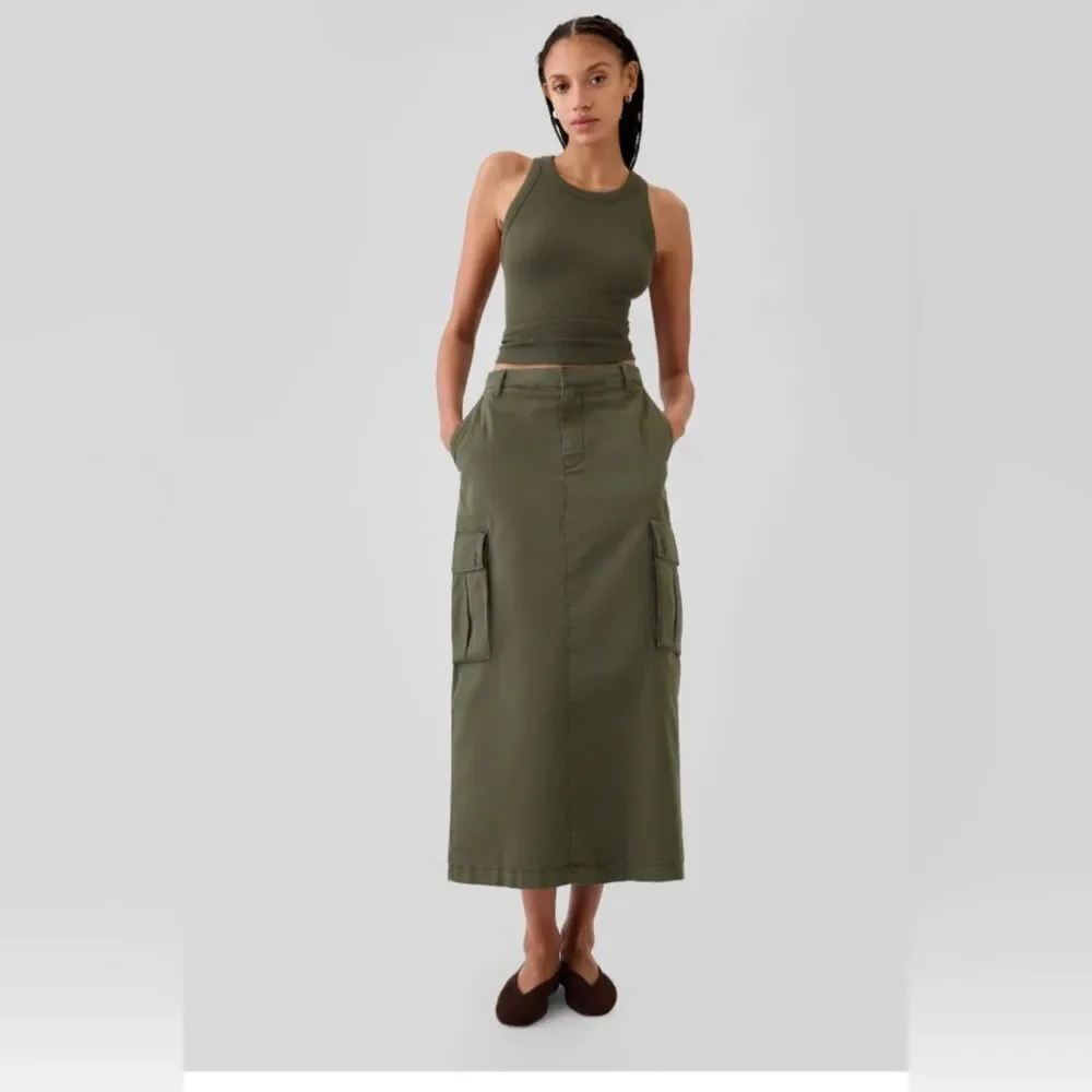 GAP woman’s Green Cargo Skirt NWT - Picture 1 of 6